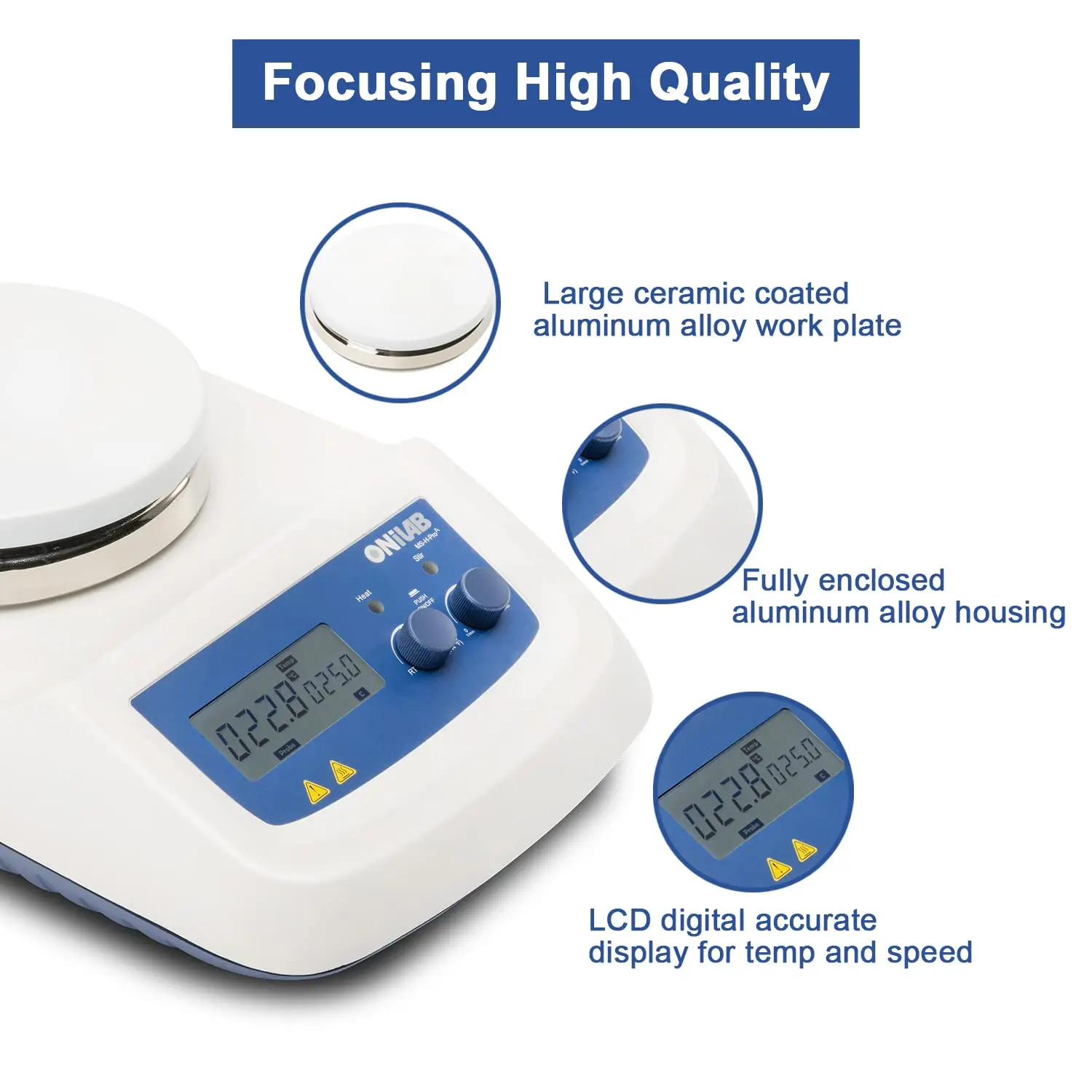 ONiLAB 340C Magnetic Hotplate  - огляд і ціна Magnetic Stirrer Hotplate