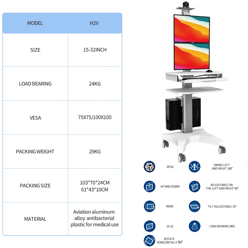 Mobile Adjustable Hospital Med - огляд і ціна Medical Lab Officer