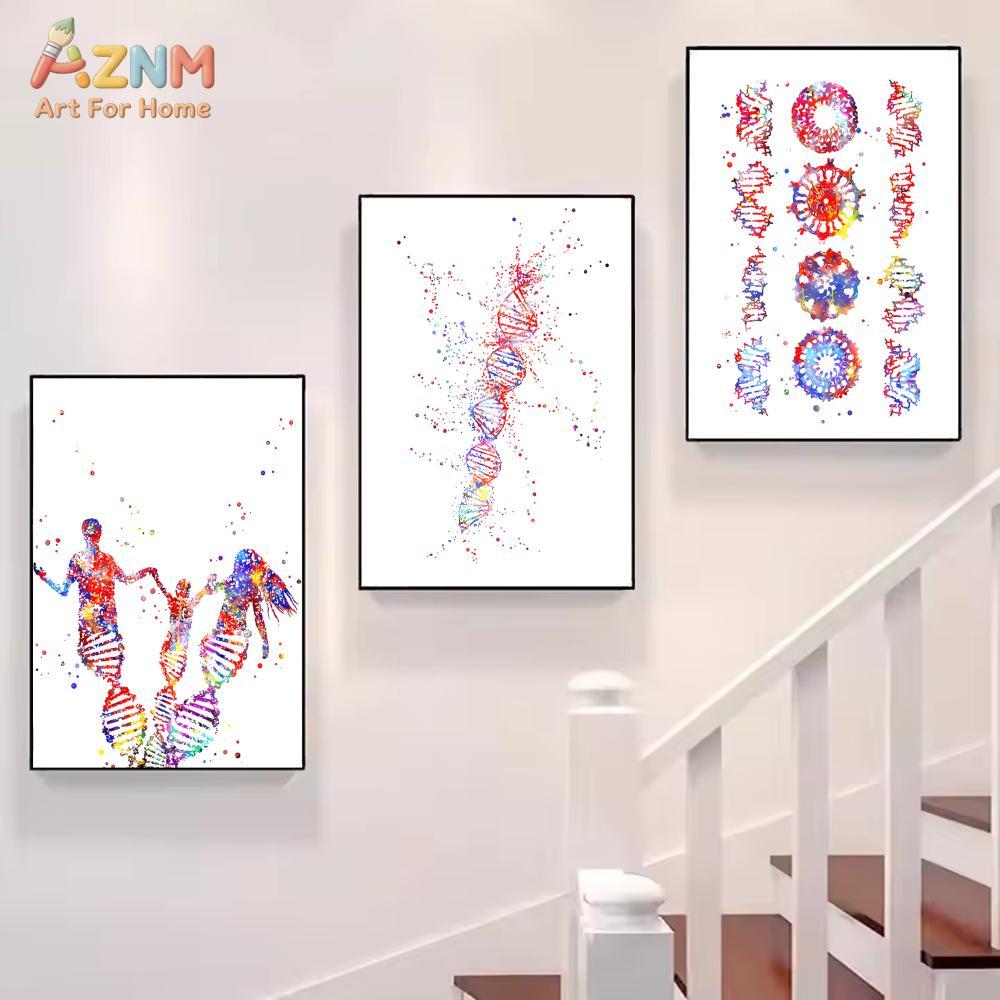 AZNM Colorful Watercolor DNA G - огляд і ціна Medical Lab Posters