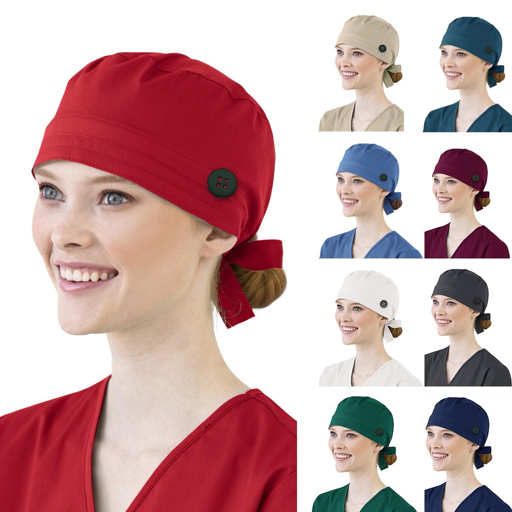 Solid Color Scrubs Caps With B - огляд і ціна Medical Lab Tech