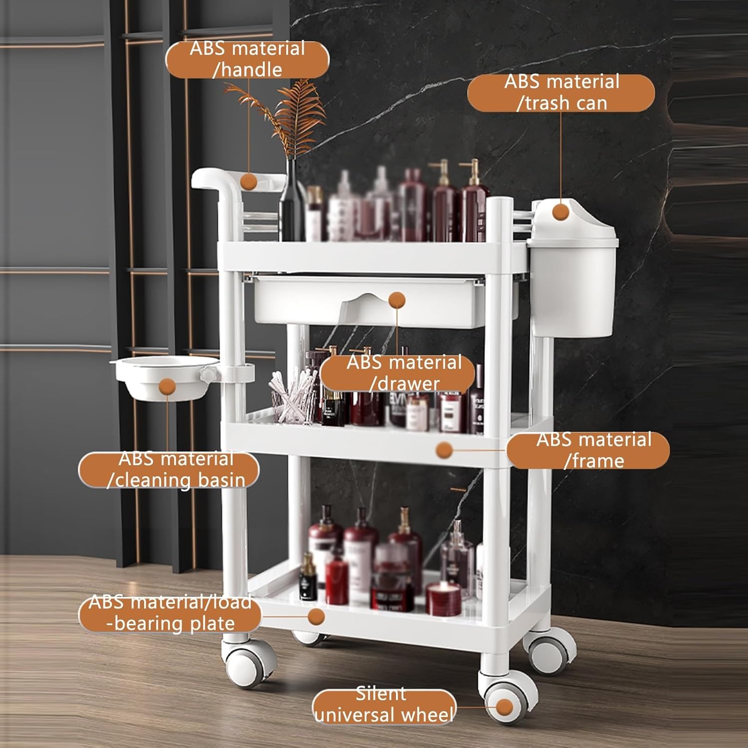 3-Tier Medical Utility Cart Wi - огляд і ціна Medical Lab Furniture